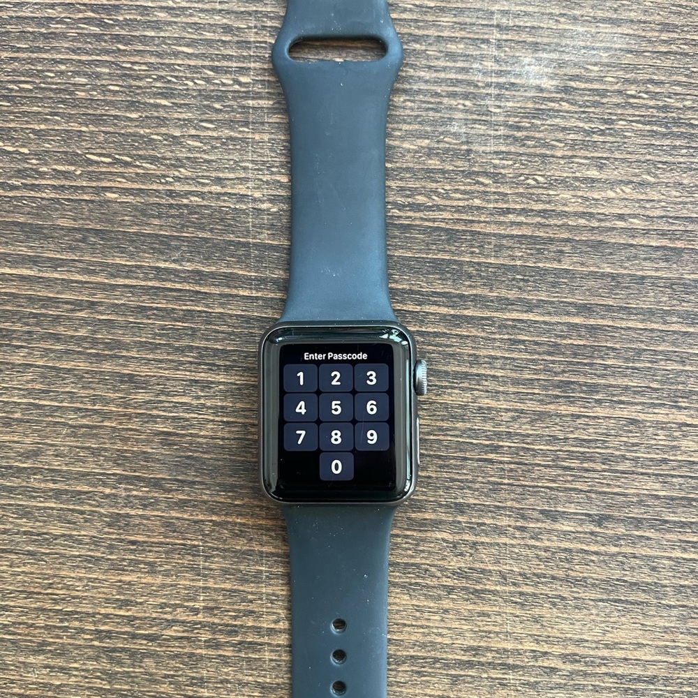 Apple Watch with black band